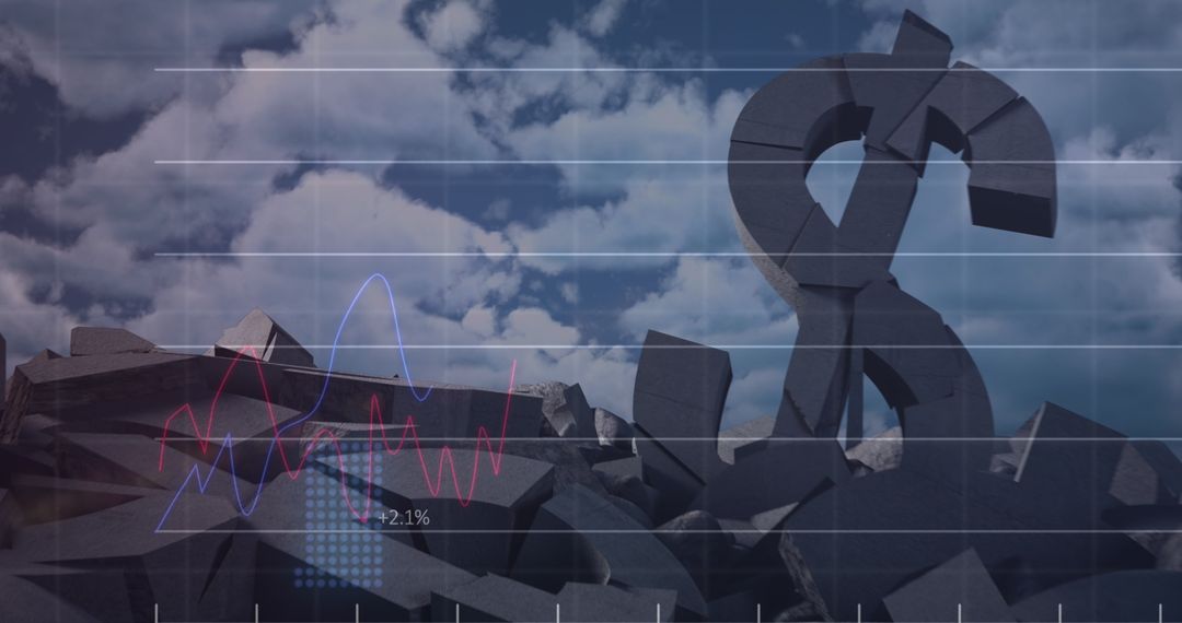 Crumbling Dollar Symbolizing Financial Instability