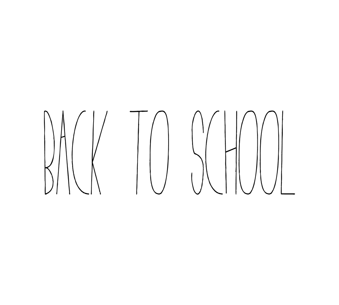 Back to School Text on Transparent Background Illustration