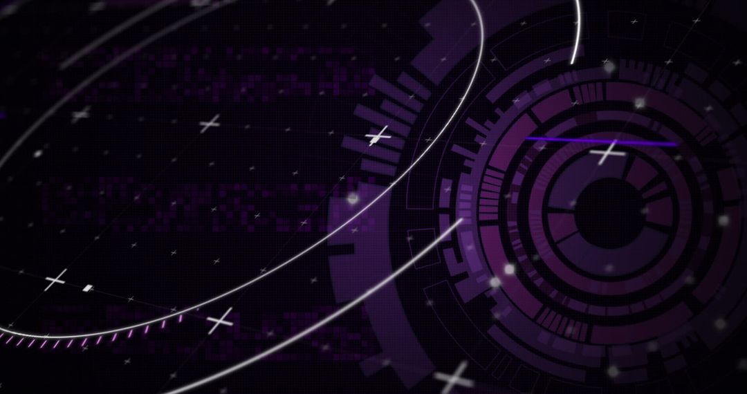 Futuristic Digital Interface with Graphical Elements