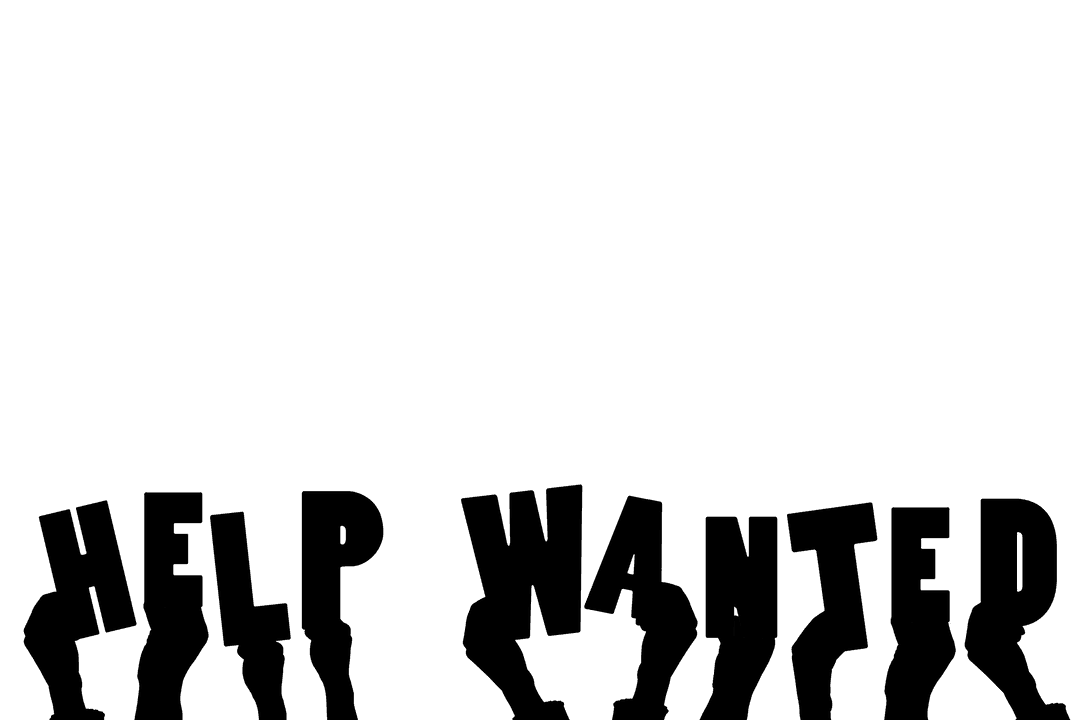 Hands Holding Help Wanted Sign on Transparent Background