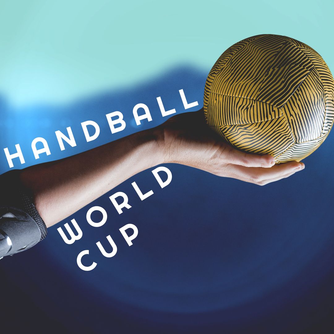 Handball World Cup Promotion with Outstretched Hand