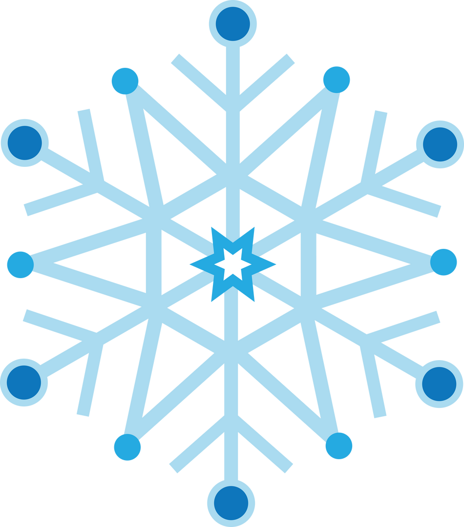 Blue Snowflake Illustration on Transparent Background, Isolated Winter Icon - Download Free Stock Images Pikwizard.com