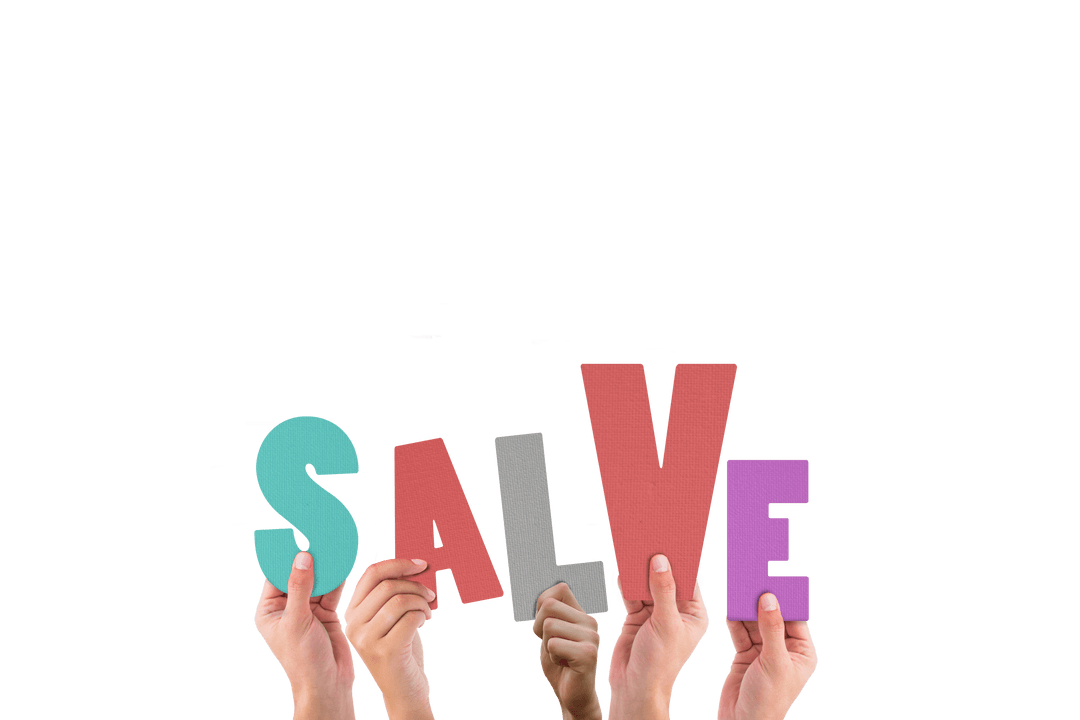 Healing Hands Holding Salve Text on Transparent Background