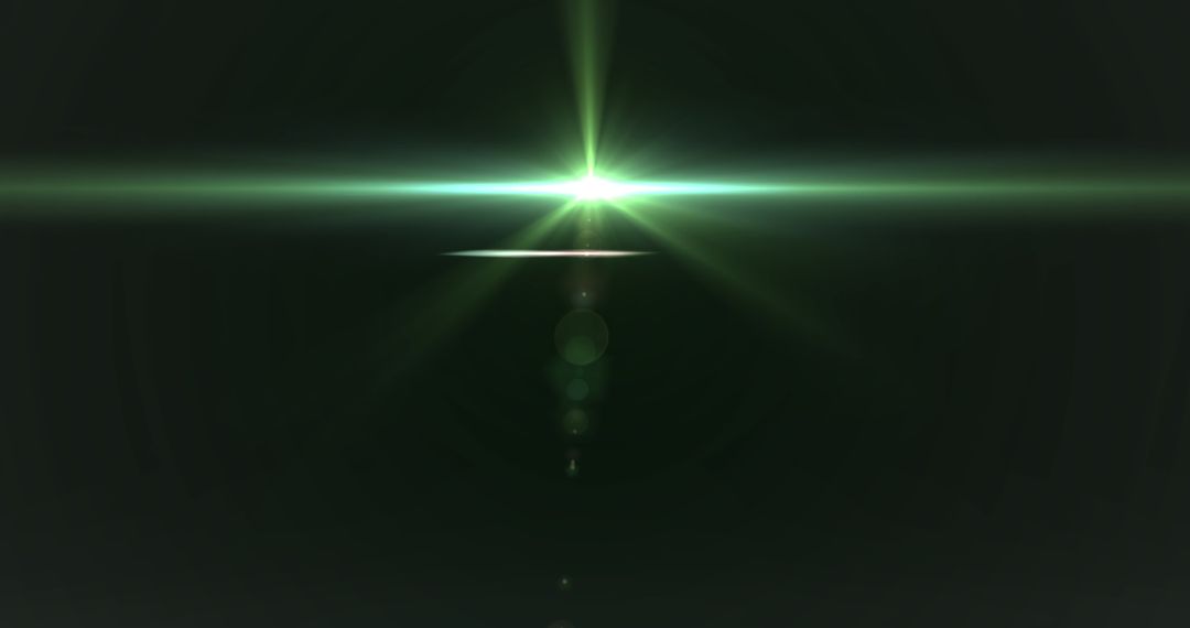 Futuristic Green Light Burst in Dark Background