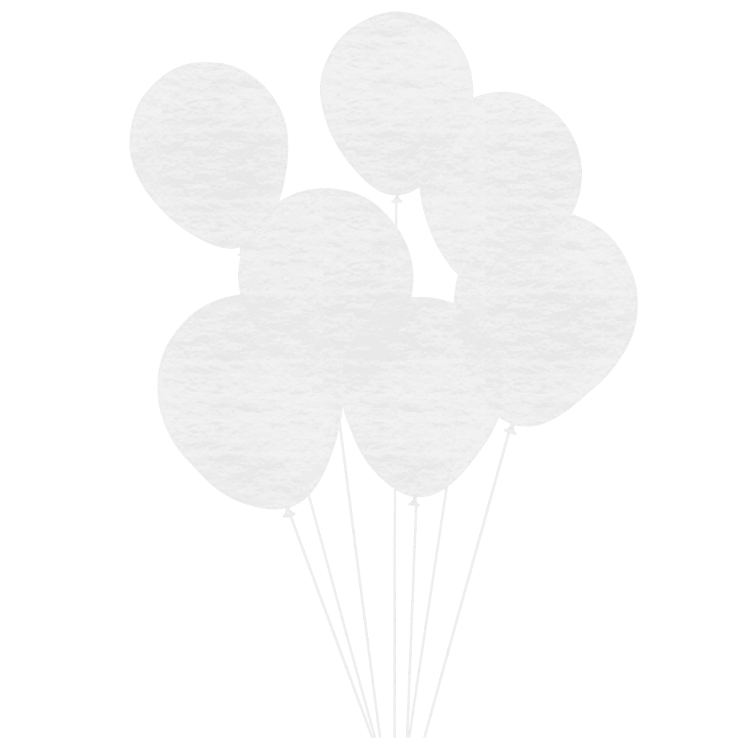 Cluster of Transparent Balloons Silhouette for Celebrations