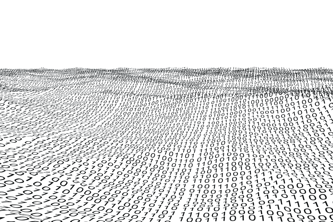 Digital Landscape with Binary Code on Transparent Background - Download Free Stock Images Pikwizard.com