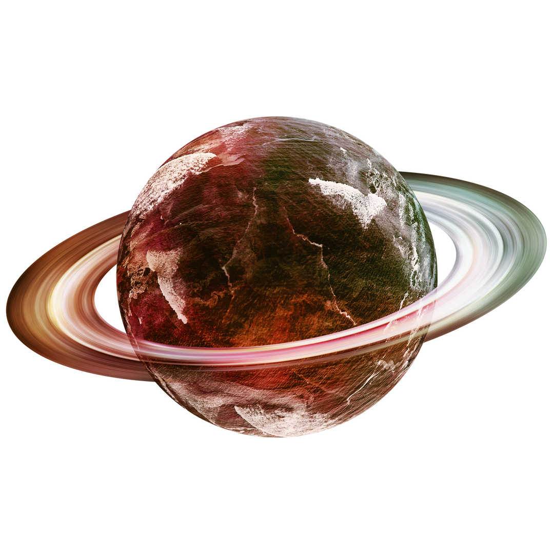 Ringed Red Planet with Shiny Rings on Transparent Background, Vector Illustration - Download Free Stock Images Pikwizard.com