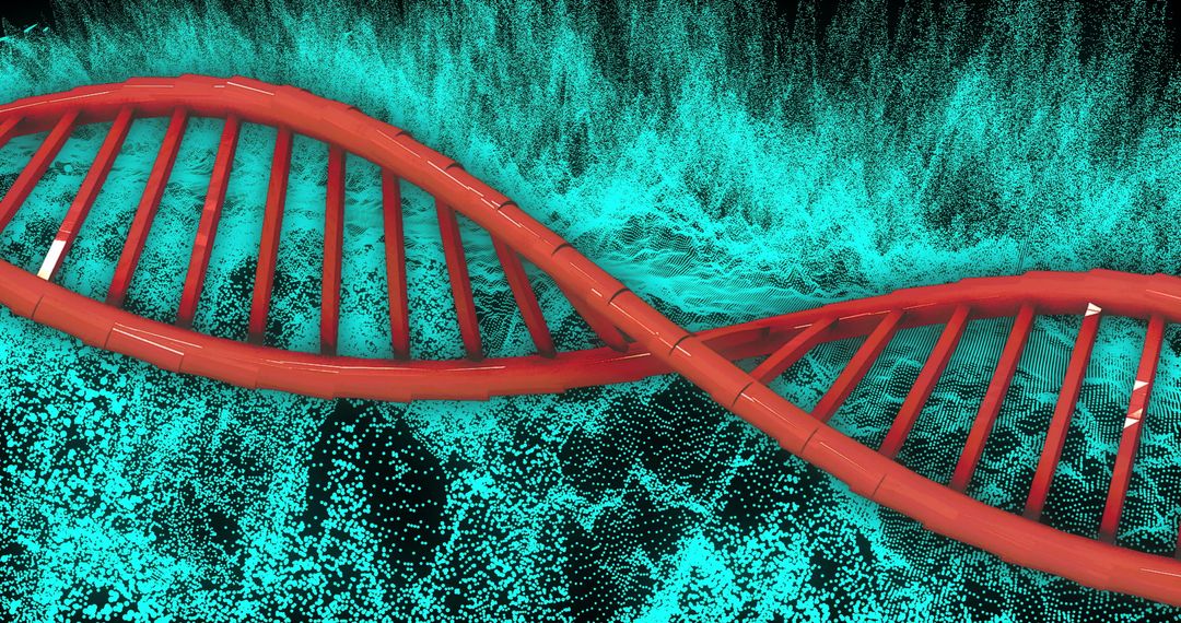 Abstract DNA Strand and Digital Data Representation