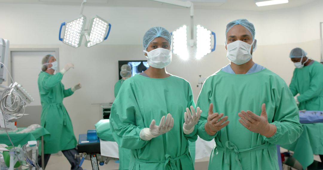 Medical Team Preparing for Surgery in Operating Room - Free Images, Stock Photos and Pictures on Pikwizard.com