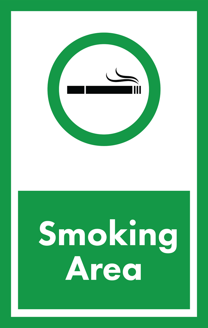 Transparent Smoking Area Sign in Green Friendly Design - Download Free Stock Images Pikwizard.com