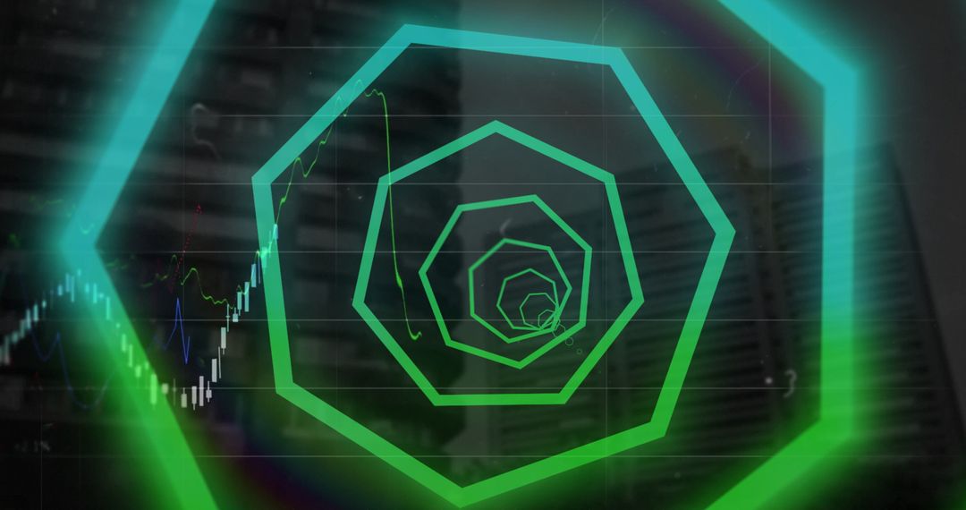 Futuristic Financial Data and Urban Cityscape Vision