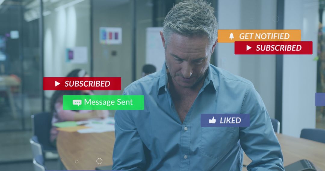 Digital Interface and Business Communication Concept