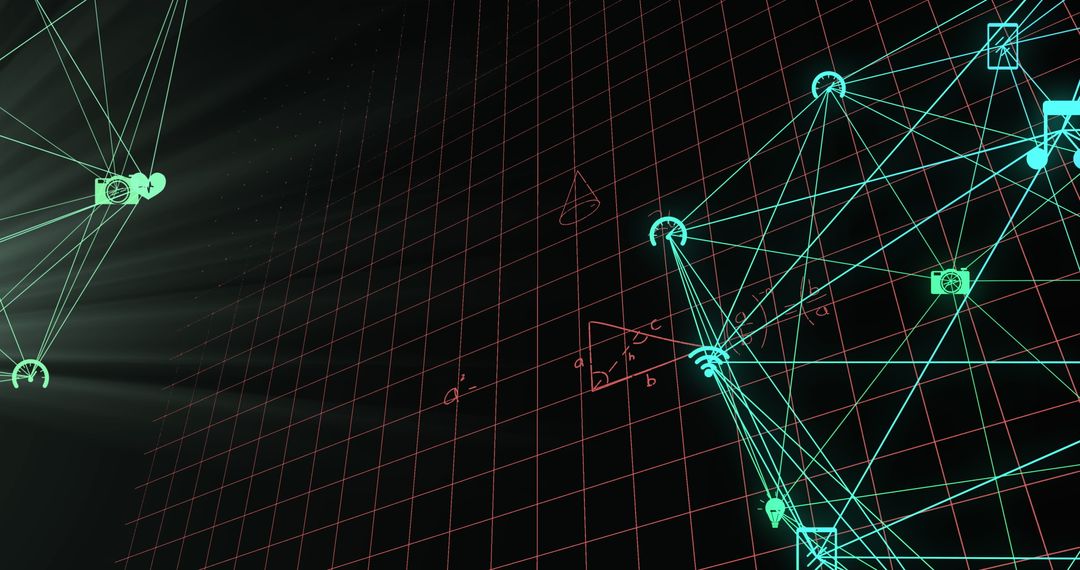 Digital Network Connections Concept with Data Visualization