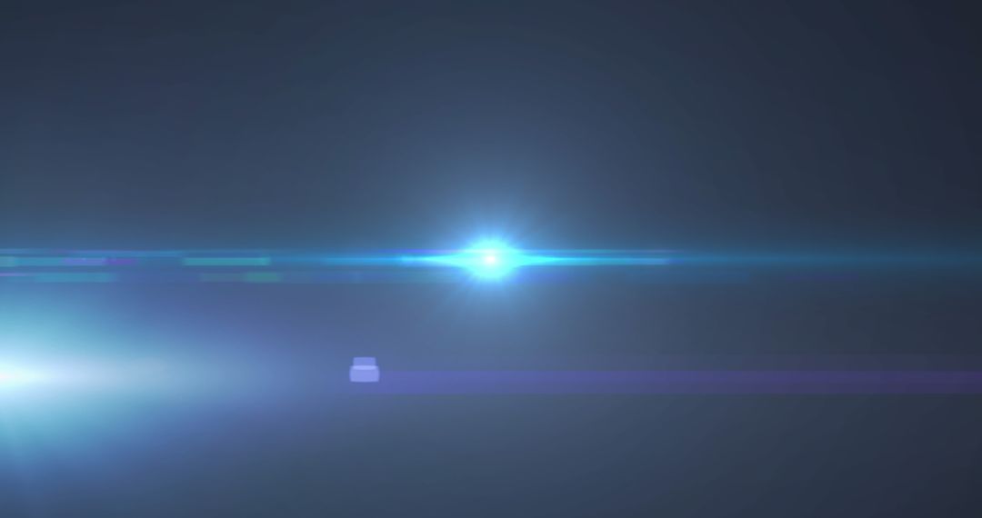 Blue Spotlight with Dynamic Lens Flare and Light Beams