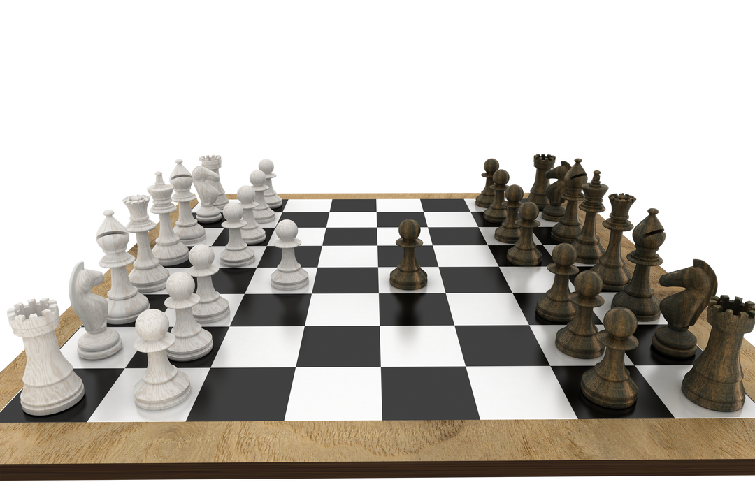 Transparent Chess Pieces Facing Off on Wooden Chess Board - Download Free Stock Images Pikwizard.com