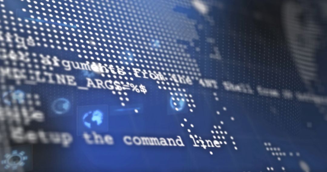 Digital Data Processing on Global Scale Background