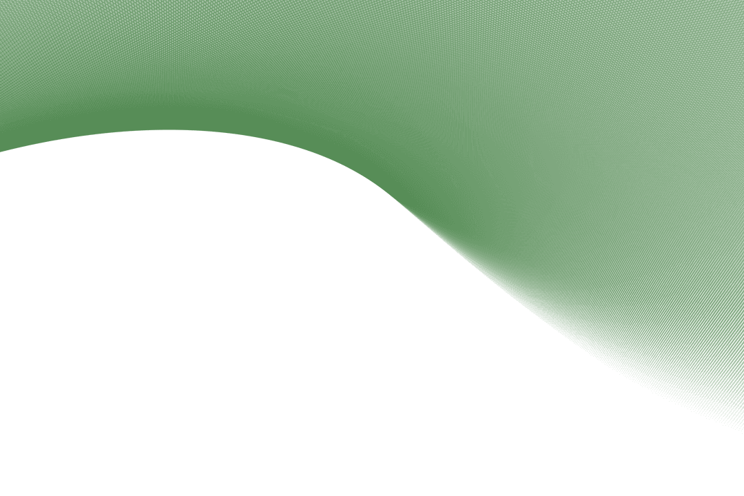 Green Shape with Modern Wave and Transparent Background