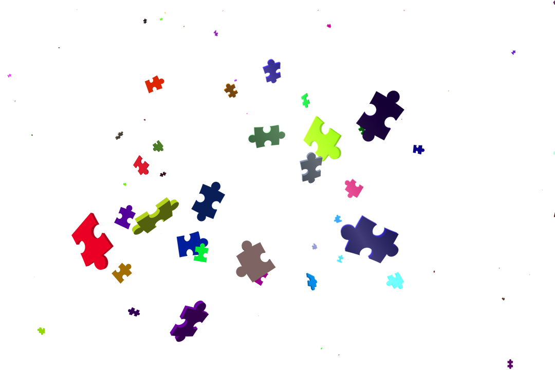 Colorful Puzzle Pieces on Transparent Background Symbolizing Connection - Download Free Stock Images Pikwizard.com