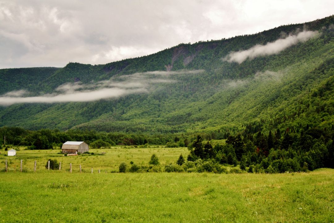 Rustic Barn in a Lush Mountain Valley - Free Images, Stock Photos and Pictures on Pikwizard.com