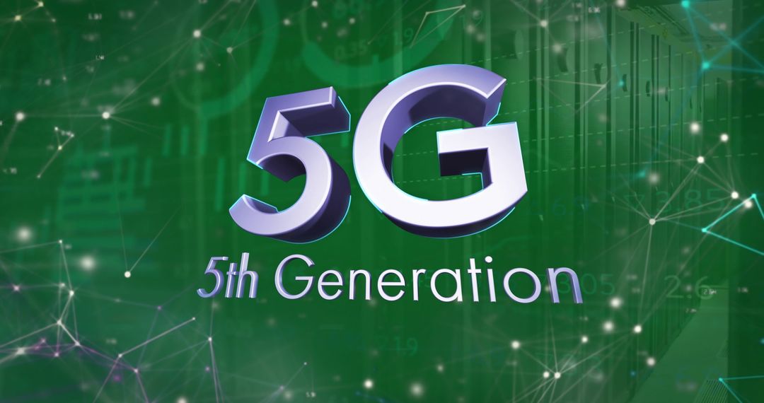 5G Network Connections and Digital Interface Concept