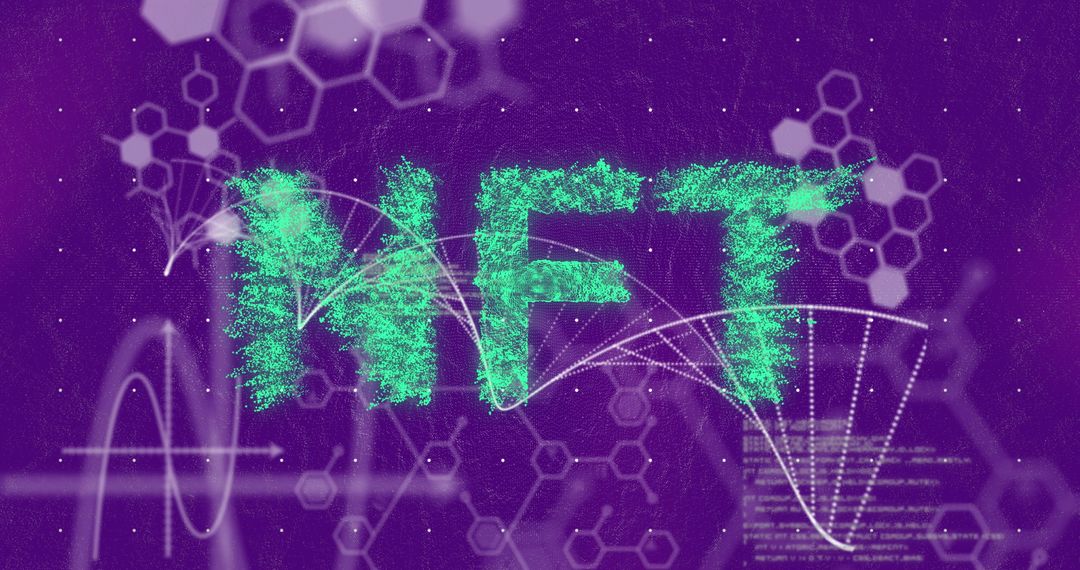 NFT Digital Art Blockchain Technology Concept