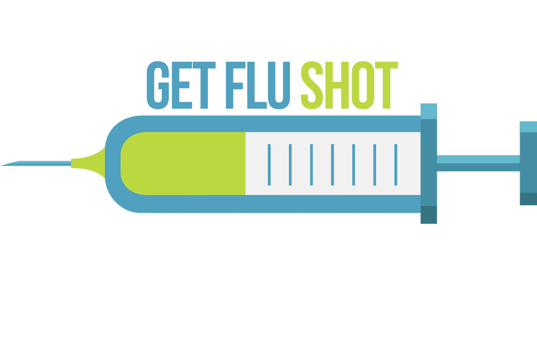 Flu Shot Promotion with Transparent Background for Awareness Campaigns