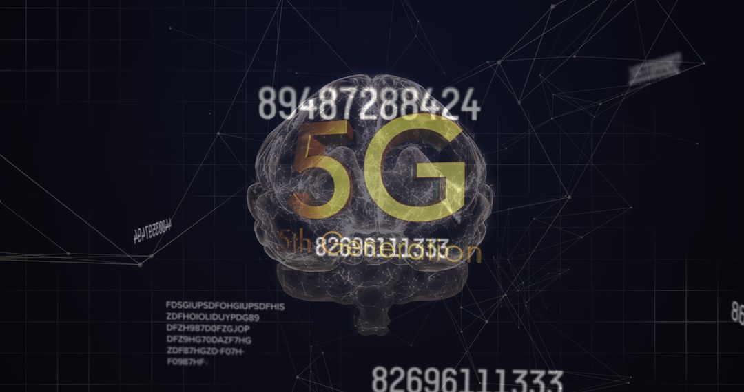 5G Network Technology Illustrating Future Brain Connectivity