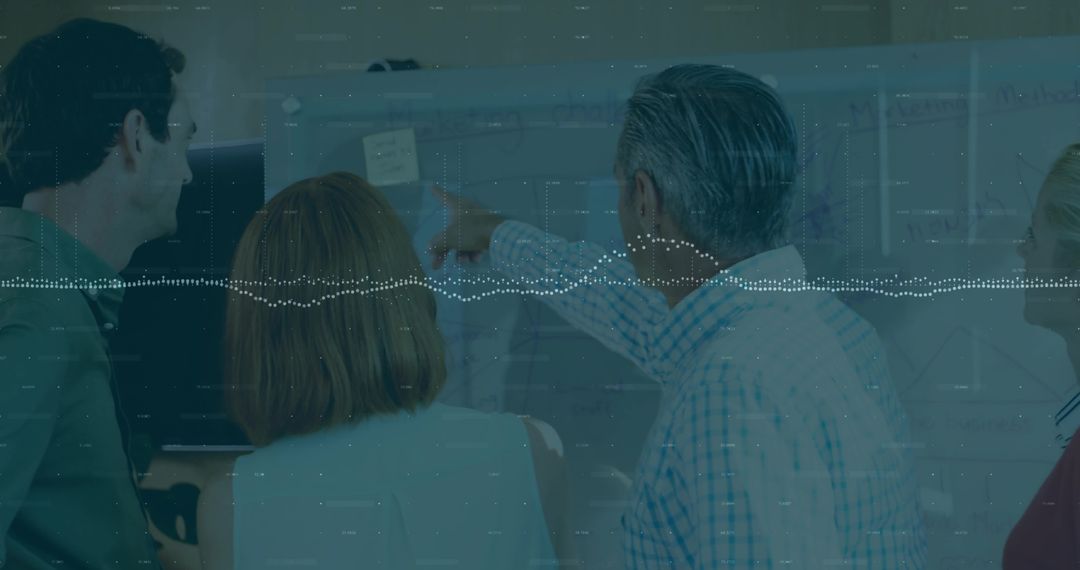 Senior Leader Guiding Team with Data-driven Strategy