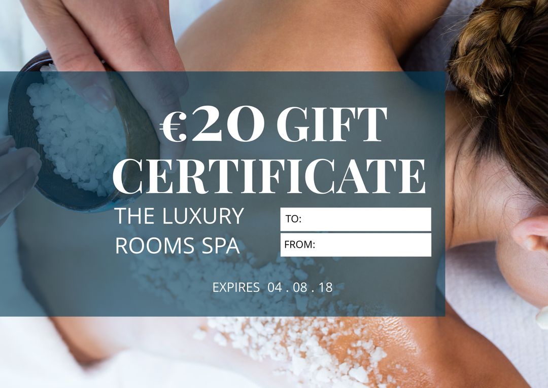 Spa Gift Certificate Template for Wellness and Promotions - Download Free Stock Templates Pikwizard.com