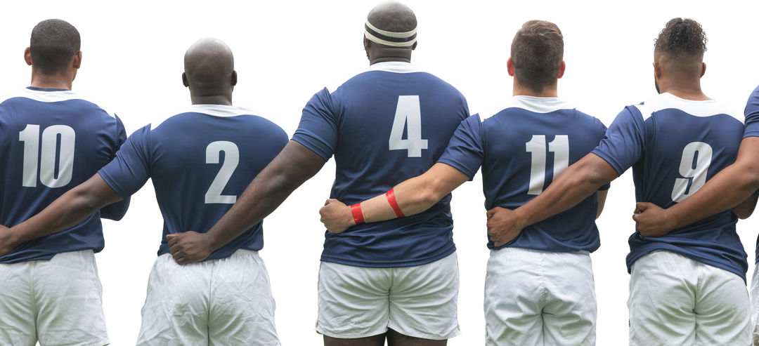 Back View of Rugby Players Uniting on Transparent Background for Competition - Download Free Stock Images Pikwizard.com