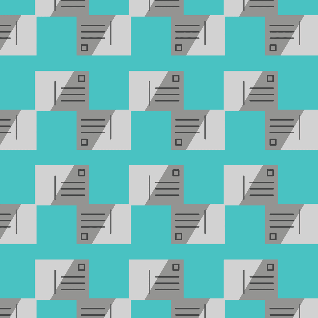 Seamless Pattern of Repeated Postcards on Transparent Background