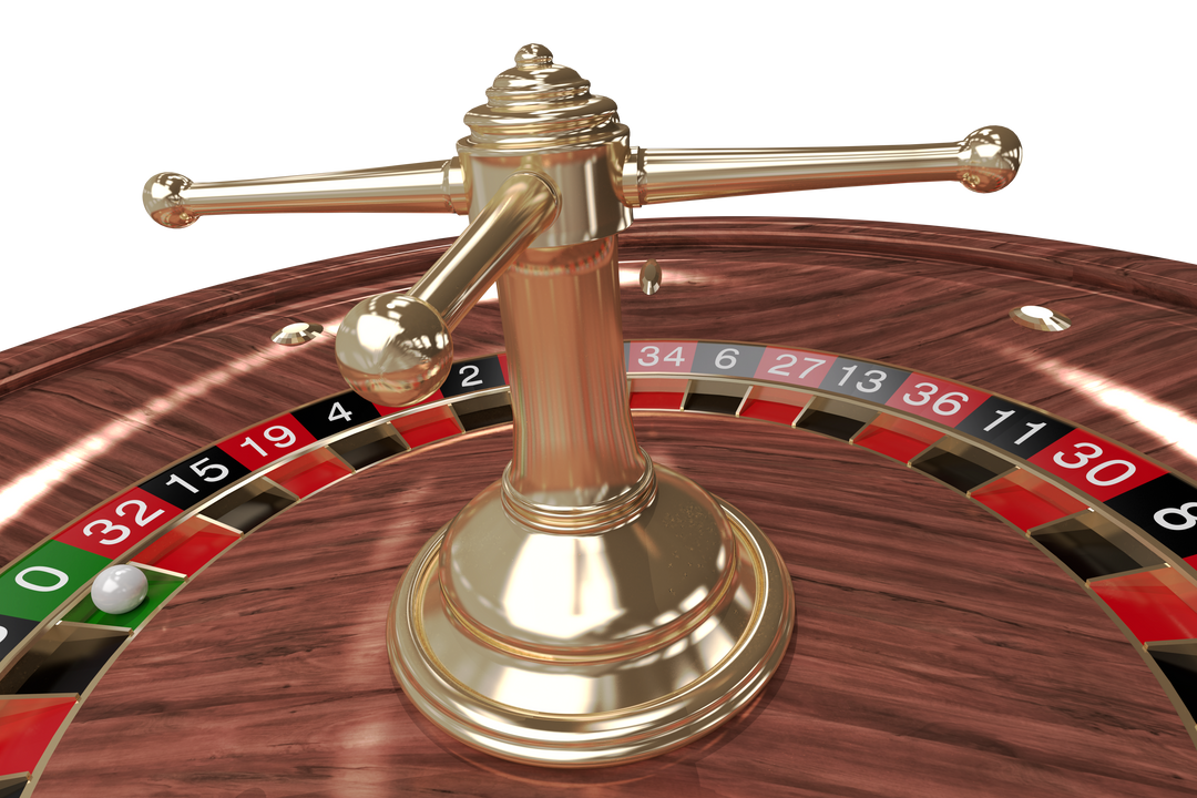 3D Wooden Roulette Wheel with Gold Details and Transparent Background - Download Free Stock Images Pikwizard.com