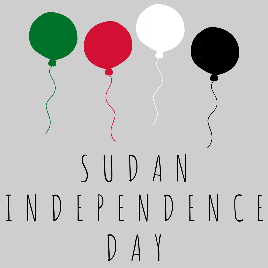 Celebrating Sudan Independence Day with Colorful Balloons