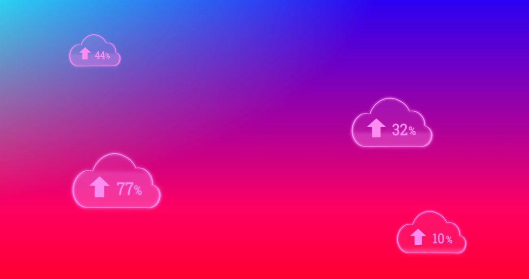 Cloud Technology Illustration with Data Upload Graphics