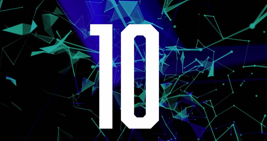 Digital Countdown on Technological Background