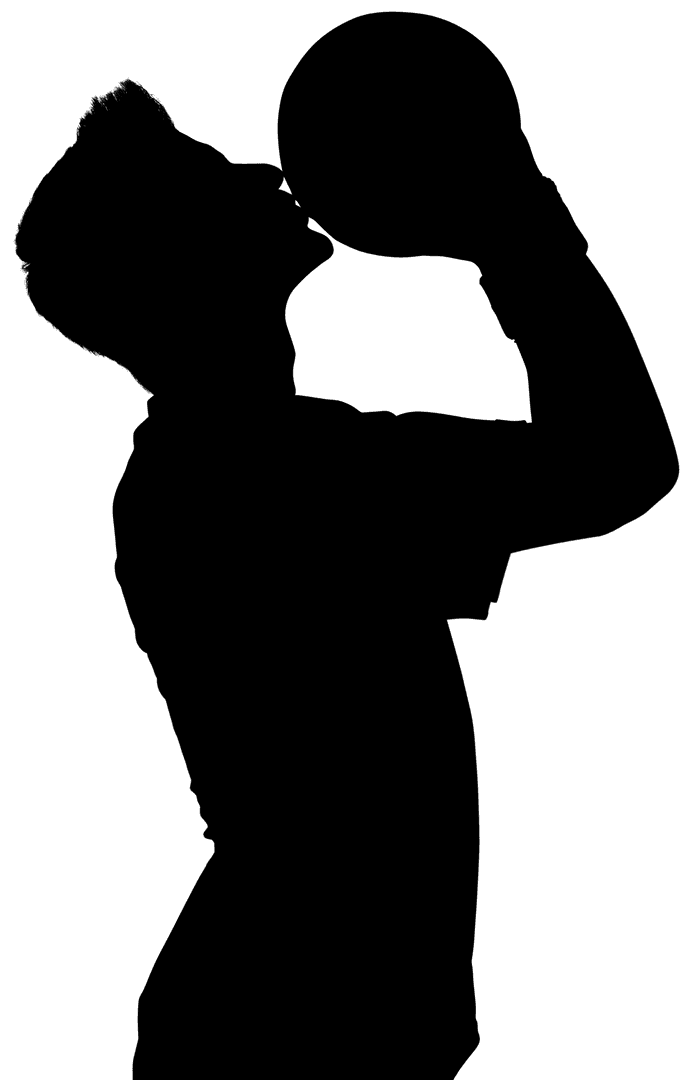 Transparent Silhouette of Football Player in Dynamic Pose