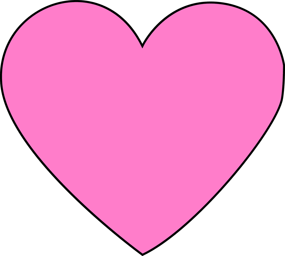 Pink Heart Symbol with Transparent Background for Versatile Design Use