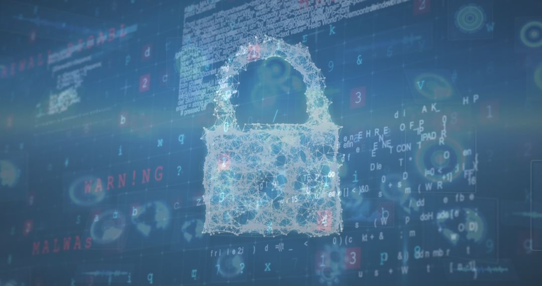 Digital Lock Amidst Cybersecurity Threats and Code Warnings