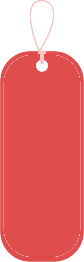 Red Tag Isolated on Transparent Background Illustration