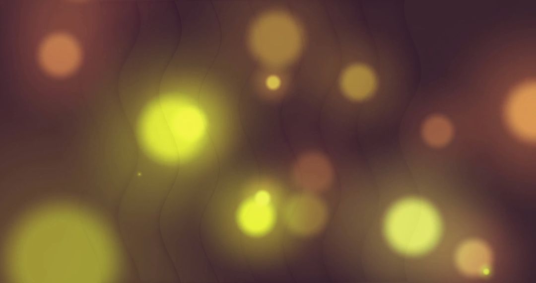 Glowing Orbs on Wave Patterned Background with Warm Tones