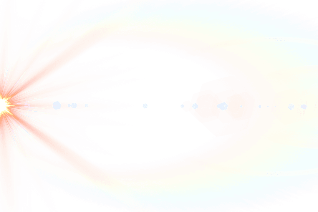 Radiant Abstract Colorful Light Flare on Transparent Background