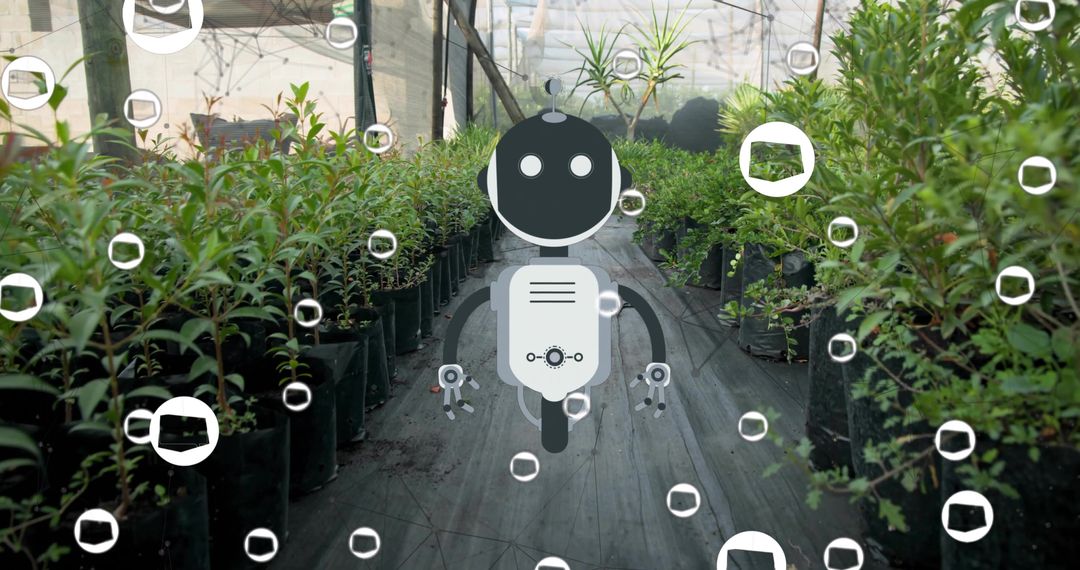 Augmented Reality Robot Hologram Monitoring Seedling Rows in Smart Greenhouse Nursery
