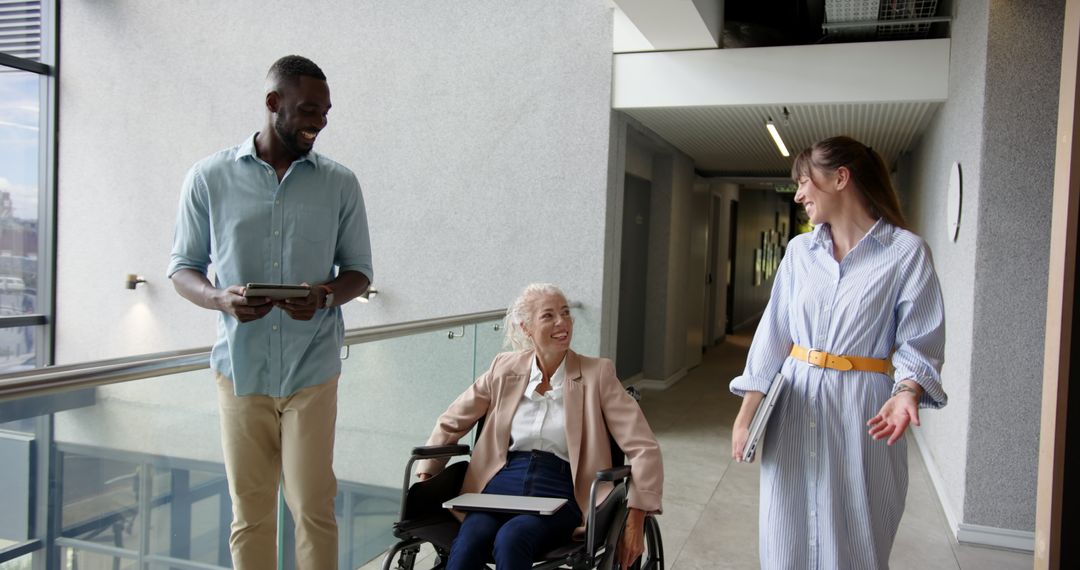 Business Team Discussing Work with Inclusive Approach and Technology