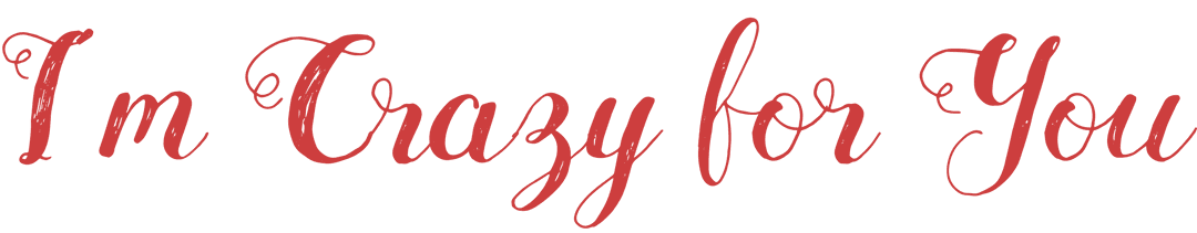 I’m Crazy for You Text with Valentine’s Day Theme on Transparent Background