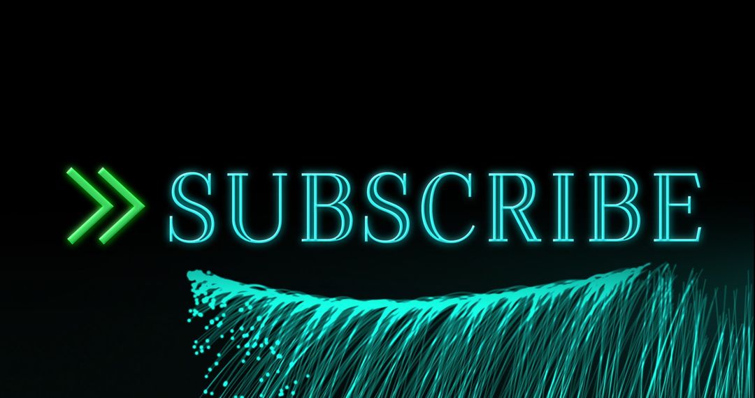 Neon Subscribe Text with Dynamic Light Trails