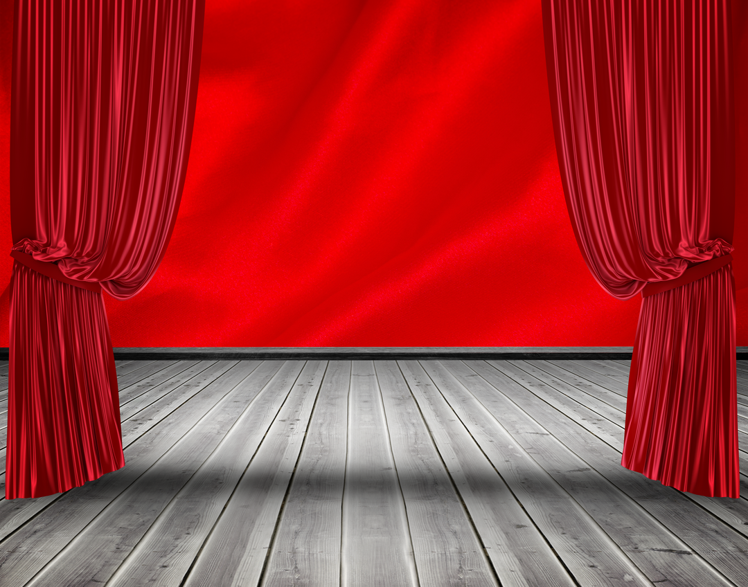 Red Stage Curtain with Copy Space on Transparent Background Vector Illustration - Download Free Stock Images Pikwizard.com