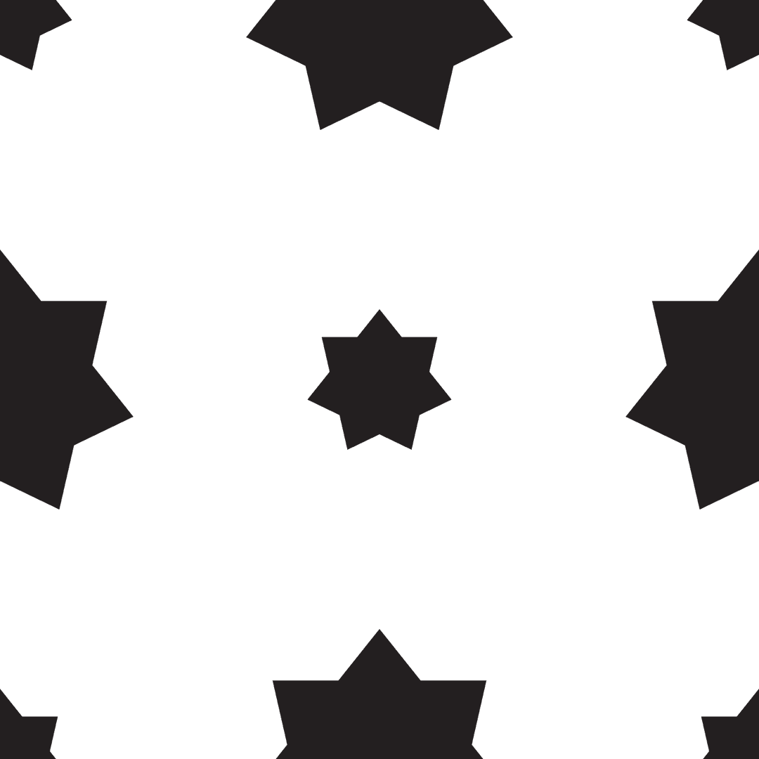 Black Star Pattern on Transparent Background for Design