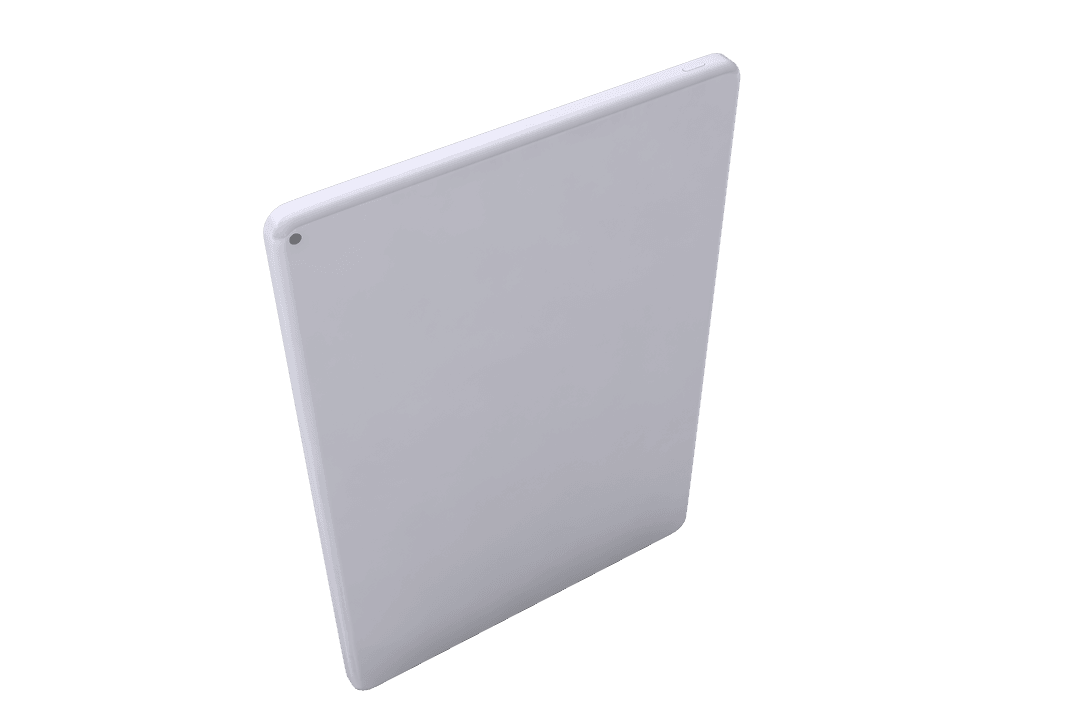 White Tablet with Copy Space on Transparent Background