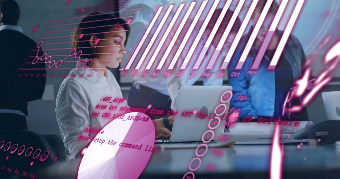 Diverse Team Computing Financial Data in Modern Office