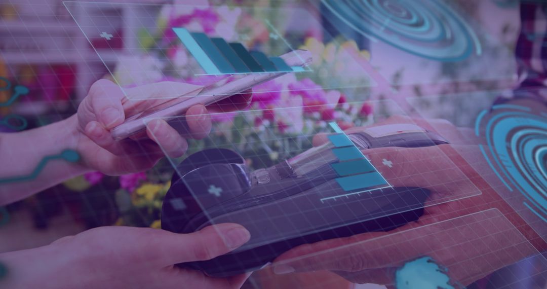 Digital Payment Transaction with Financial Data overlay